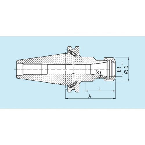 CT40 cangu turētājs ER32 L100