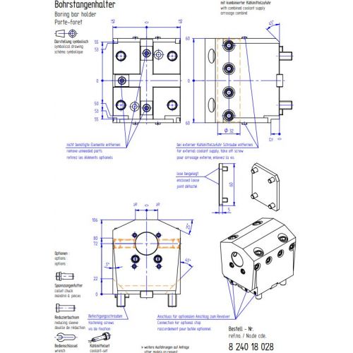 Izvirpošanas instrumentu turētājs BMT65 D32