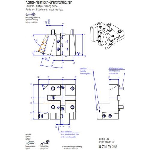 Half-index daudzpozīciju turētājs 25x25