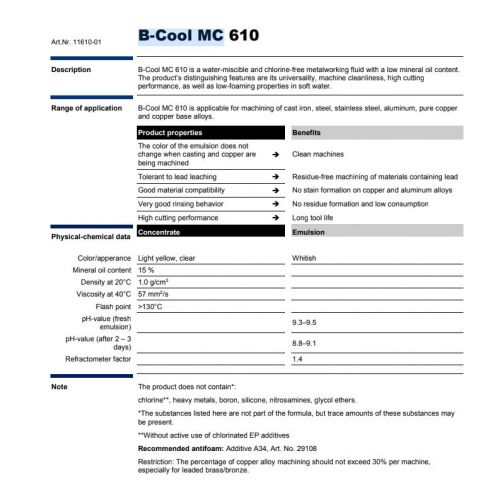 Blaser B-cool MC 610 (25 l)