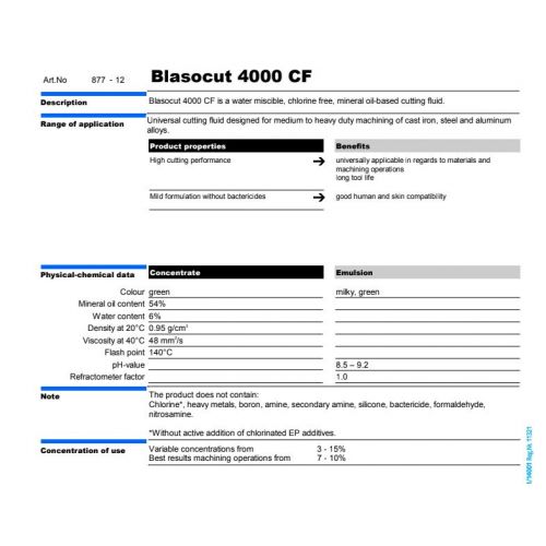 Blaser Blasocut 4000 CF (208 l)