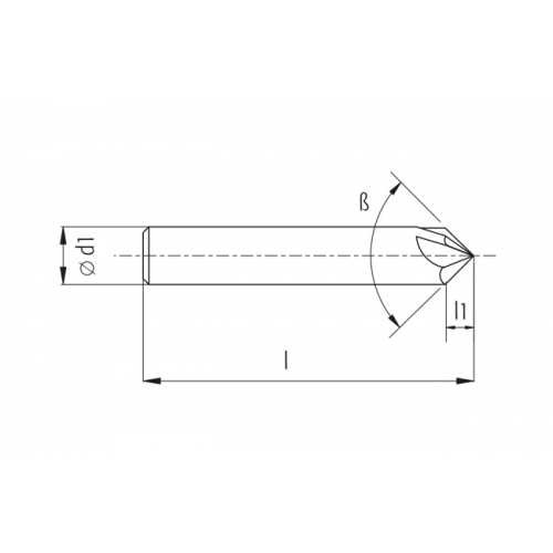 фреза для фасок CH3 1,0x39 60°, VHM