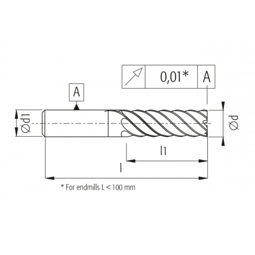 Чистовая обработка концевая фреза MS 6,0x58, VHM